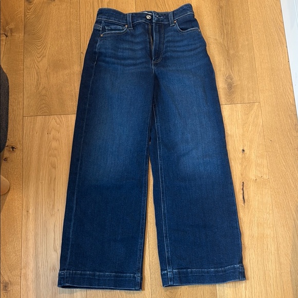 PAIGE Anessa high waist wide leg crop jeans size 25 - Picture 2 of 6